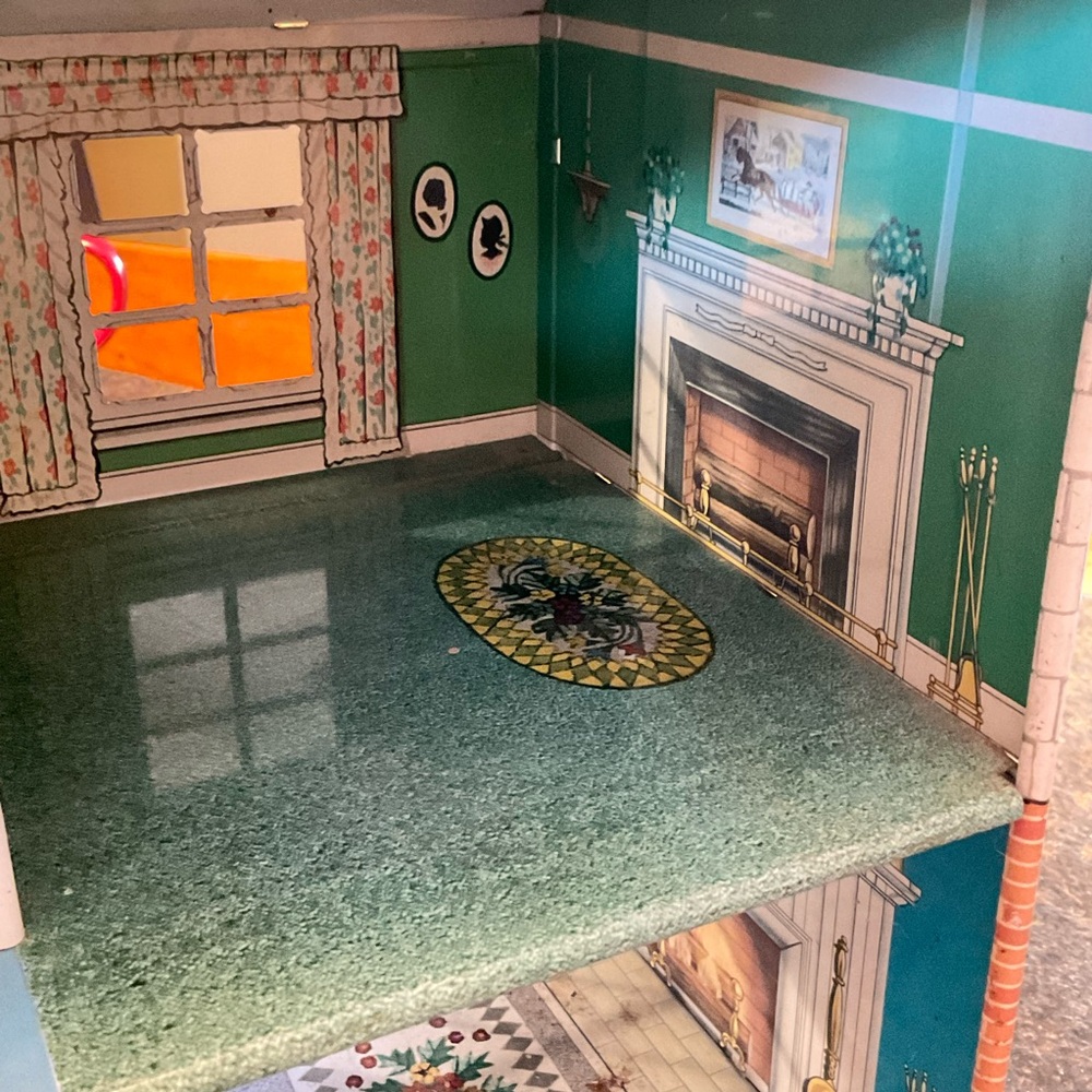 Vintage Marx Dollhouse Tin Metal Litho 1:12 Scale Miniature Mini House 1950s - Picture 10 of 15